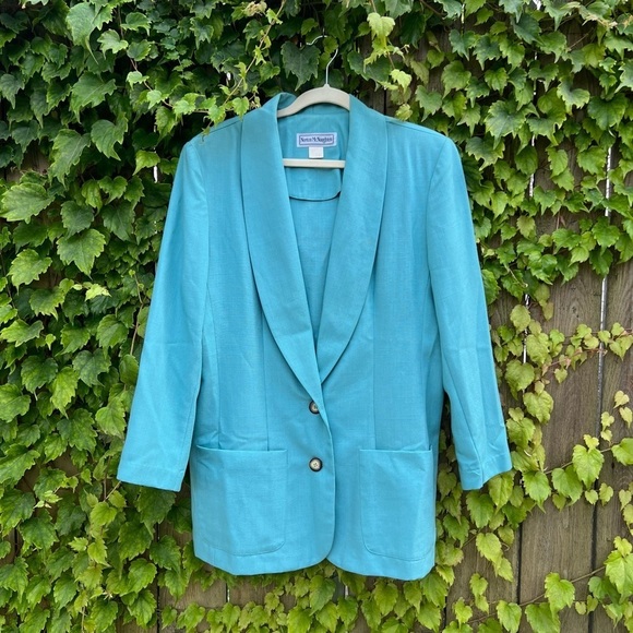 Norton McNaughton Jackets & Blazers - Vintage turquoise blazer